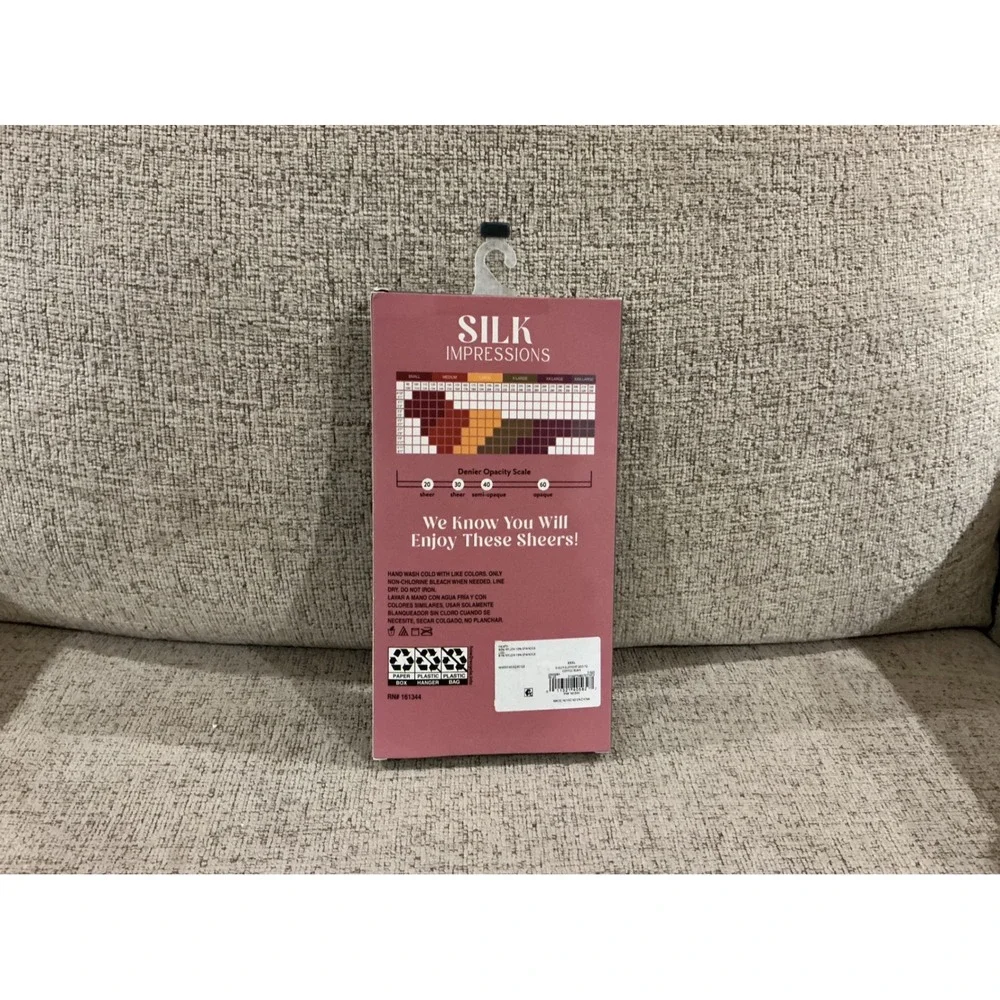 Silk Impressions 2 Pair Sheer Lt Support High Waisted Pantyhose Coffee Bean XXXL